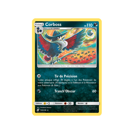 Carte Corboss - Rare de Pokémon Harmonie des Esprits 130/236