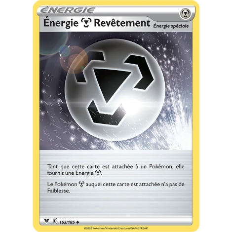 Découvrez Énergie  Revêtement, carte Peu commune (Brillante) de la série Épée et Bouclier Voltage Éclatant