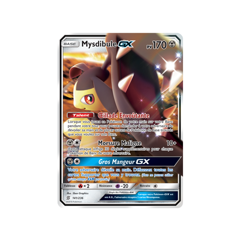 Carte Mysdibule - Holographique rare GX de Pokémon Harmonie des Esprits 141/236