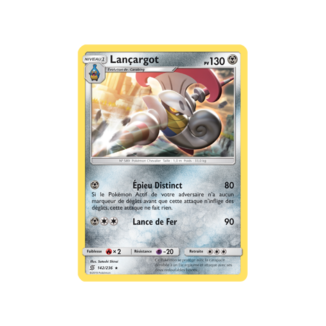 Carte Lançargot - Rare de Pokémon Harmonie des Esprits 142/236