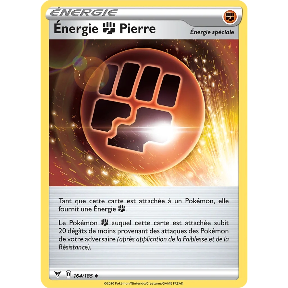 Énergie  Pierre 164/185 : Joyau Peu commune (Brillante) de l'extension Pokémon Épée et Bouclier Voltage Éclatant