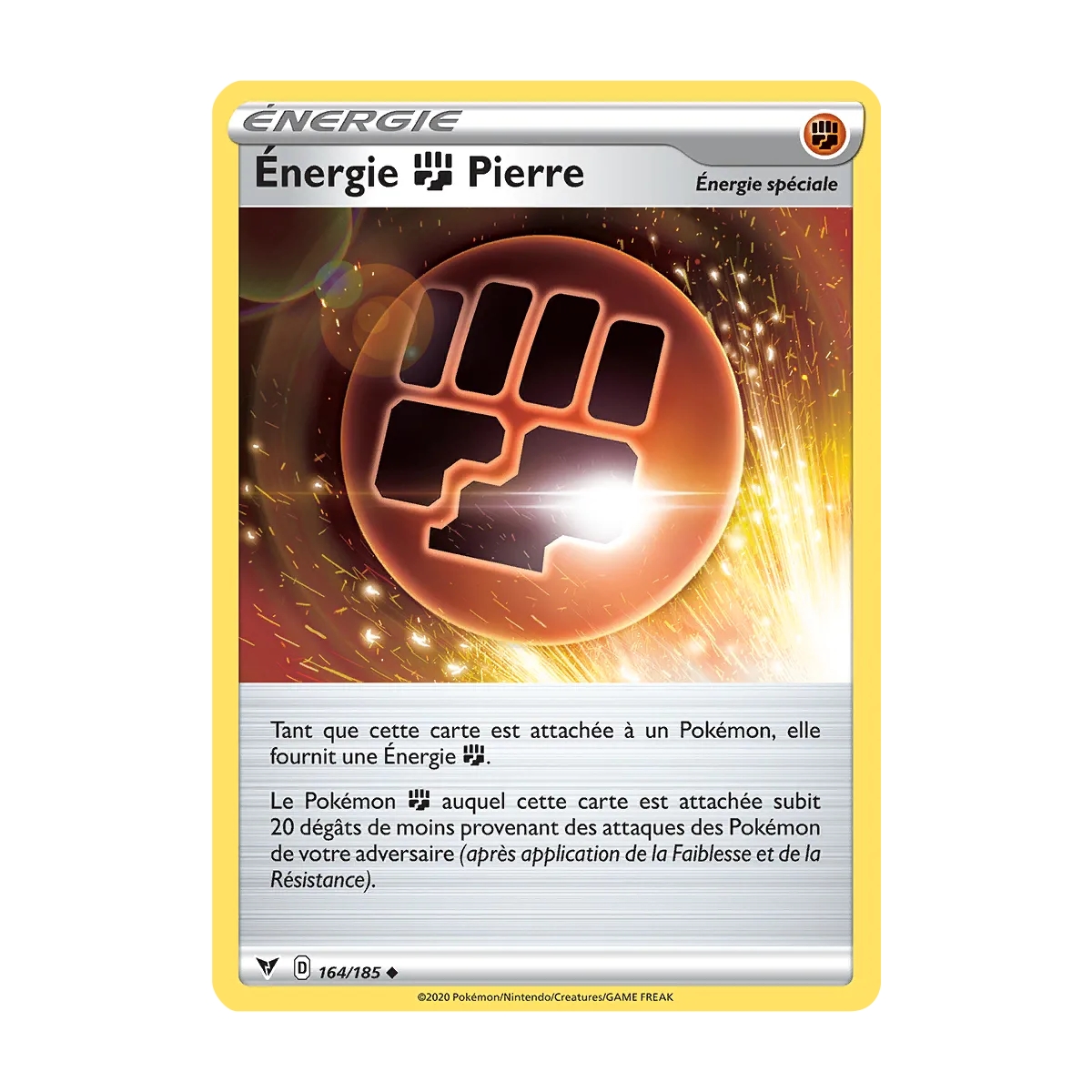 Énergie  Pierre 164/185 : Joyau Peu commune (Brillante) de l'extension Pokémon Épée et Bouclier Voltage Éclatant