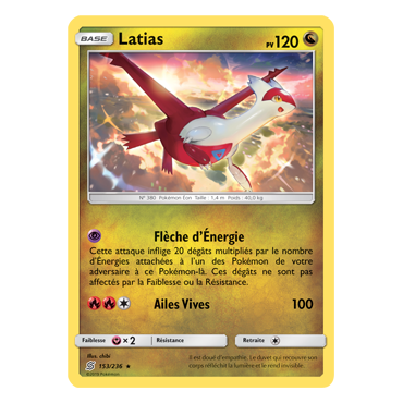 Latias 153/236 : Joyau Rare de l'extension Pokémon Harmonie des Esprits
