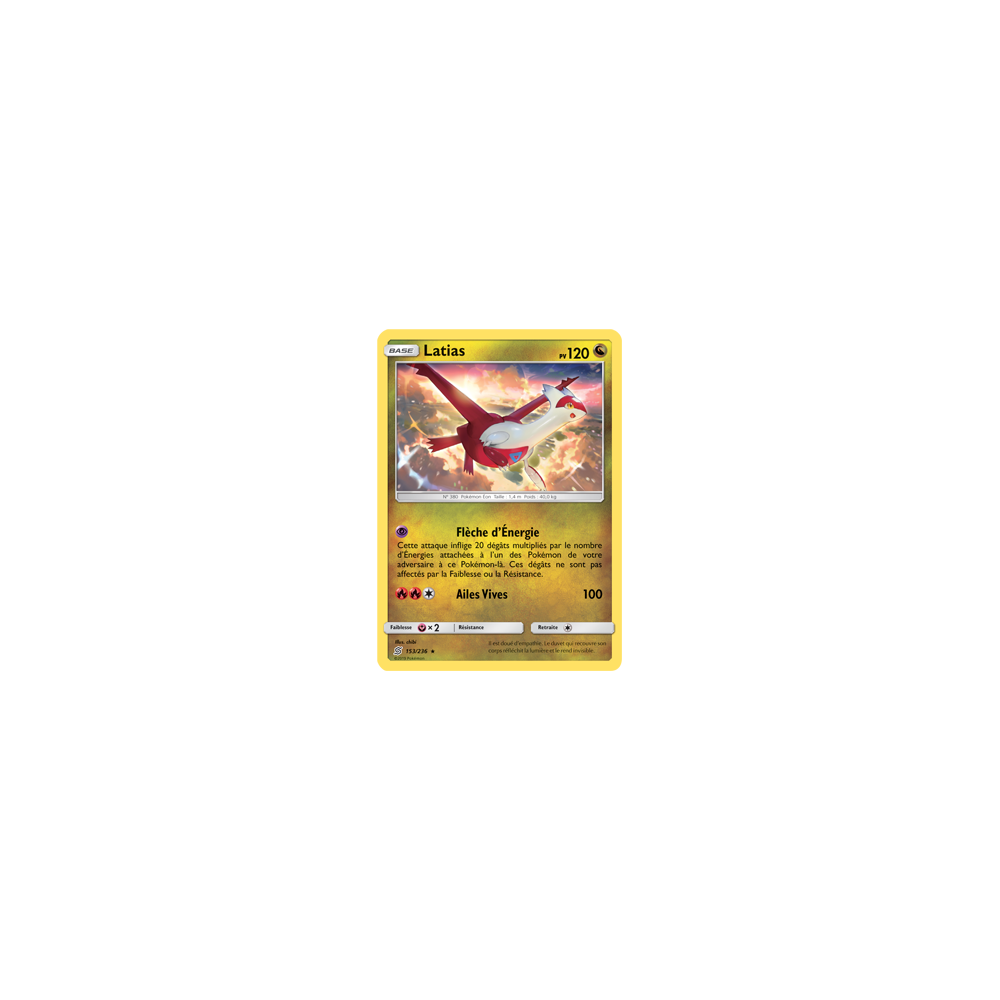 Latias 153/236 : Joyau Rare de l'extension Pokémon Harmonie des Esprits