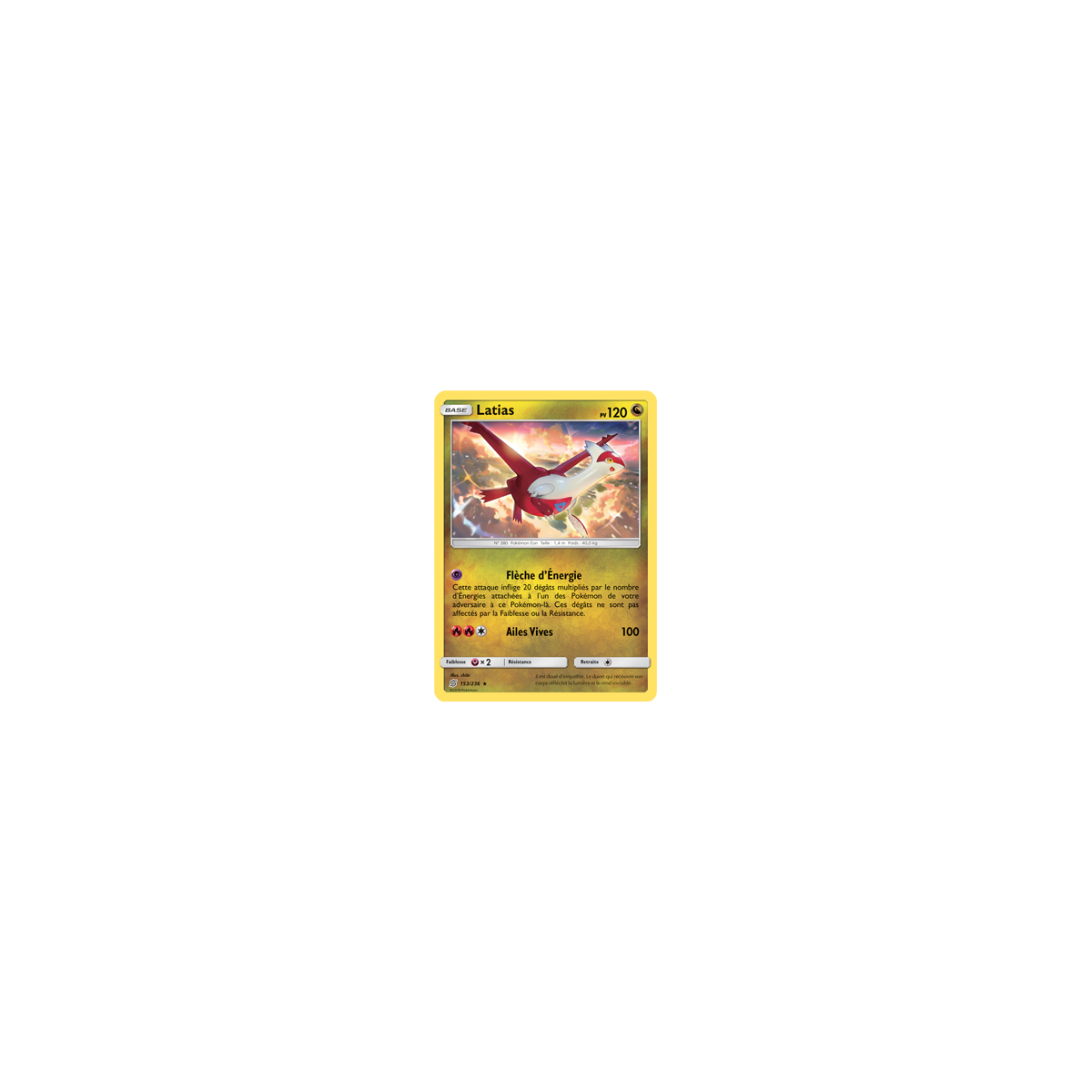 Latias 153/236 : Joyau Rare de l'extension Pokémon Harmonie des Esprits