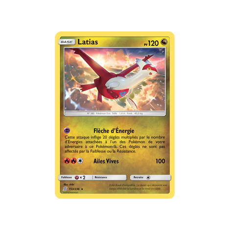 Latias 153/236 : Joyau Rare de l'extension Pokémon Harmonie des Esprits