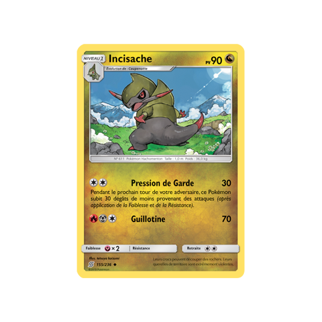 Carte Incisache - Peu commune de Pokémon Harmonie des Esprits 155/236