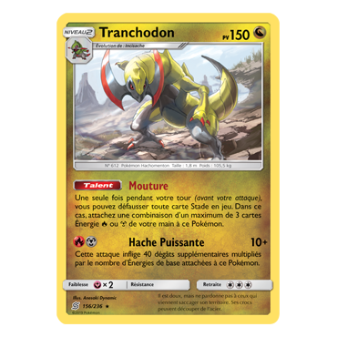 Tranchodon 156/236 : Joyau Holographique rare de l'extension Pokémon Harmonie des Esprits