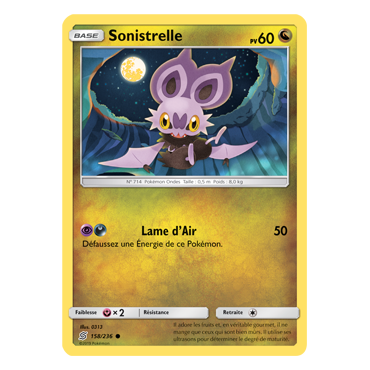 Carte Sonistrelle - Commune de Pokémon Harmonie des Esprits 158/236