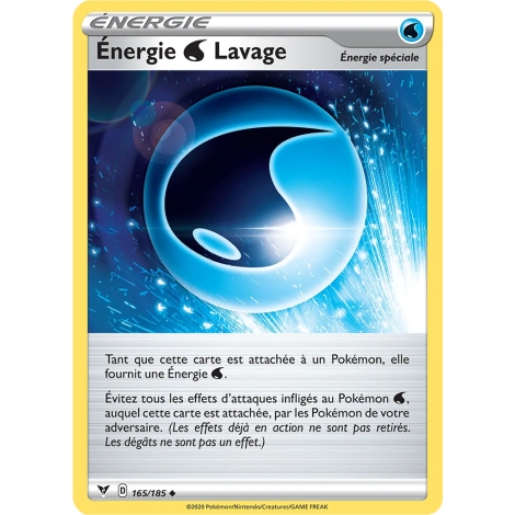 Carte Énergie  Lavage - Peu commune (Brillante) de Pokémon Épée et Bouclier Voltage Éclatant 165/185