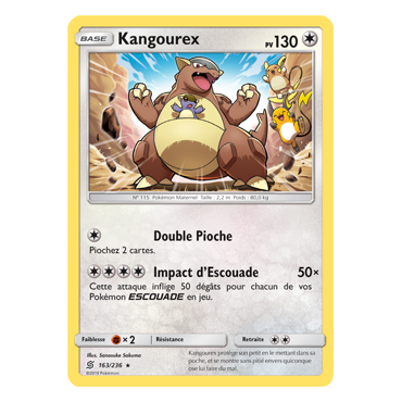 Carte Kangourex - Holographique rare de Pokémon Harmonie des Esprits 163/236