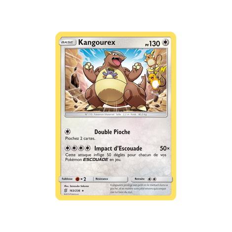 Carte Kangourex - Holographique rare de Pokémon Harmonie des Esprits 163/236