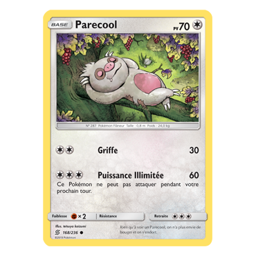 Carte Parecool - Commune de Pokémon Harmonie des Esprits 168/236