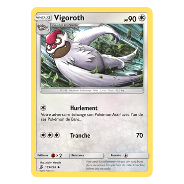 Carte Vigoroth - Peu commune de Pokémon Harmonie des Esprits 169/236