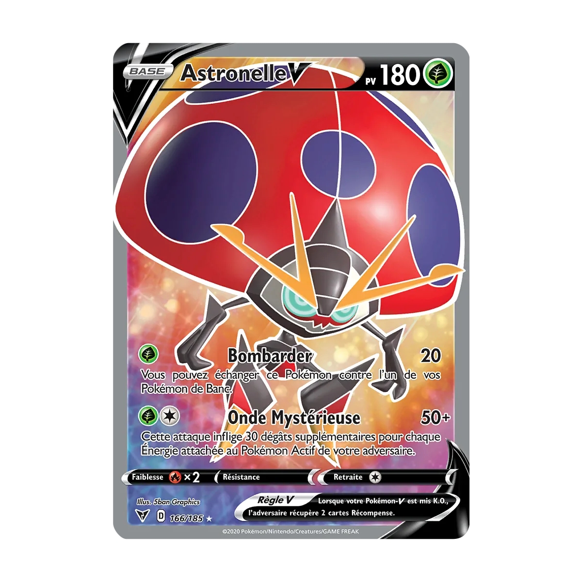 Astronelle 166/185 : Joyau Ultra rare de l'extension Pokémon Épée et Bouclier Voltage Éclatant