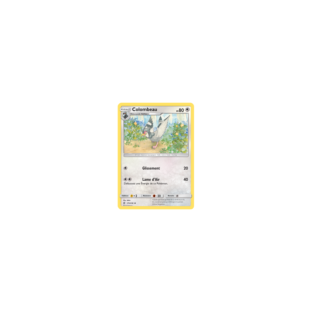 Colombeau 175/236 : Joyau Peu commune de l'extension Pokémon Harmonie des Esprits