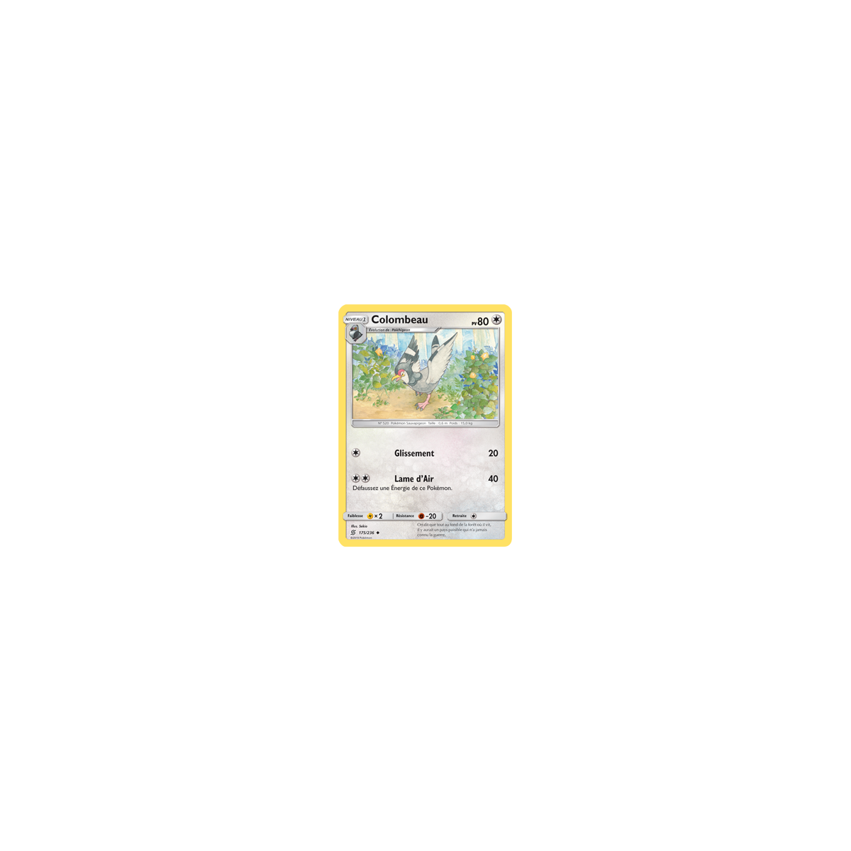 Colombeau 175/236 : Joyau Peu commune de l'extension Pokémon Harmonie des Esprits