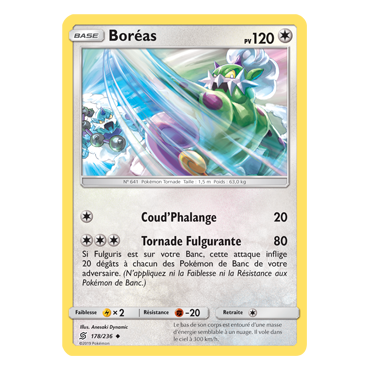 Carte Boréas - Peu commune de Pokémon Harmonie des Esprits 178/236