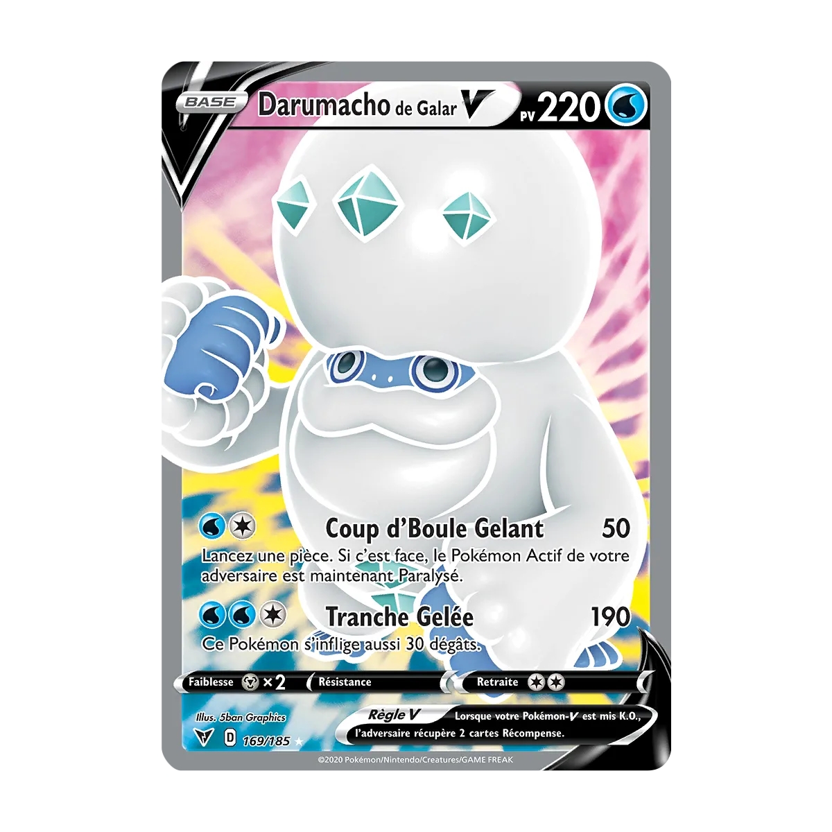 Darumacho de Galar 169/185 : Joyau Ultra rare de l'extension Pokémon Épée et Bouclier Voltage Éclatant