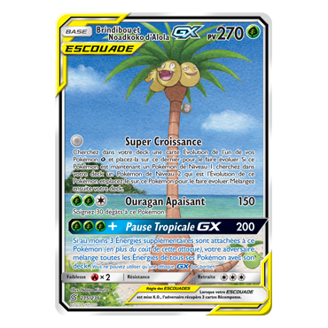 Carte Brindibou et Noadkoko d'Alola - Ultra rare de Pokémon Harmonie des Esprits 215/236