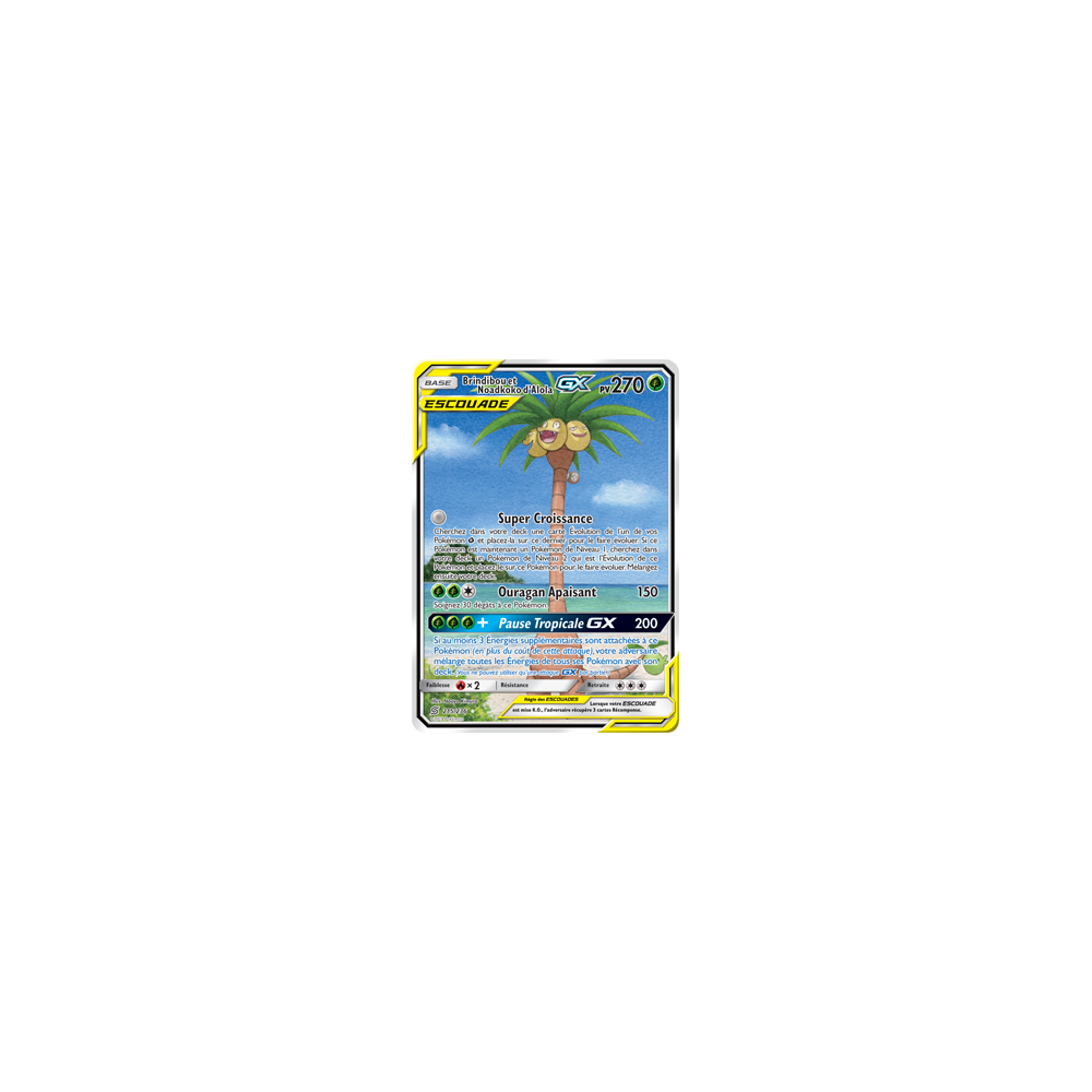 Carte Brindibou et Noadkoko d'Alola - Ultra rare de Pokémon Harmonie des Esprits 215/236