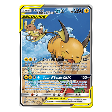 Raichu et Raichu d'Alola 221/236 : Joyau Ultra rare de l'extension Pokémon Harmonie des Esprits