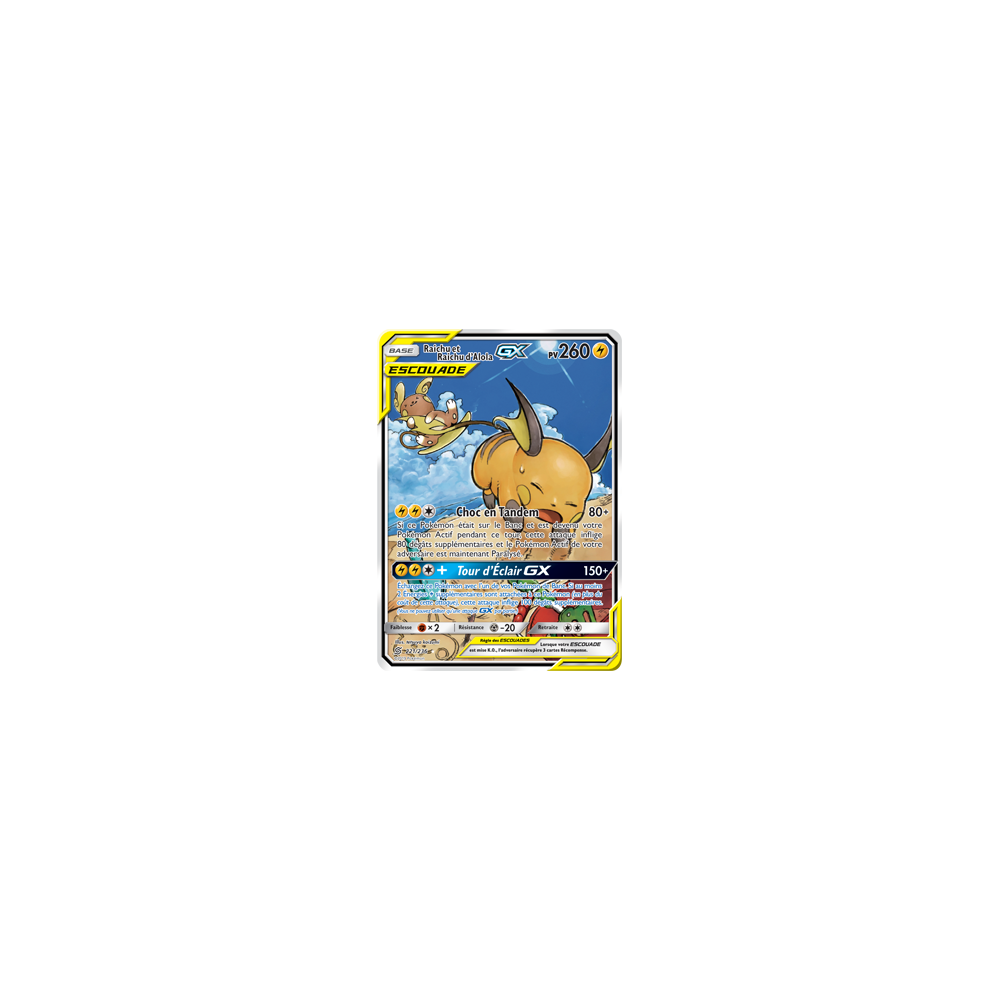 Raichu et Raichu d'Alola 221/236 : Joyau Ultra rare de l'extension Pokémon Harmonie des Esprits