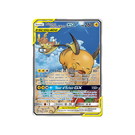 Raichu et Raichu d'Alola 221/236 : Joyau Ultra rare de l'extension Pokémon Harmonie des Esprits