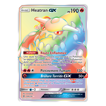 Carte Heatran - Arc-en-ciel rare de Pokémon Harmonie des Esprits 238/236