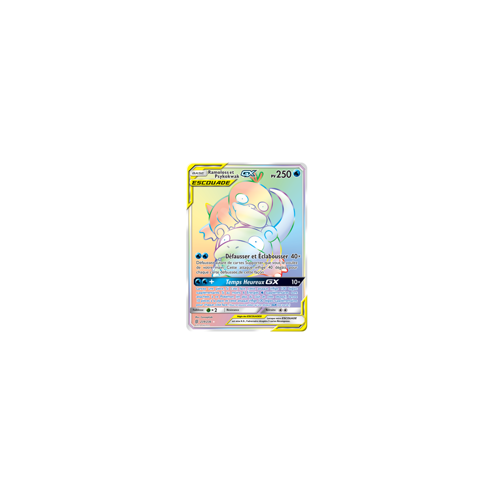 Ramoloss et Psykokwak 239/236 : Joyau Arc-en-ciel rare de l'extension Pokémon Harmonie des Esprits