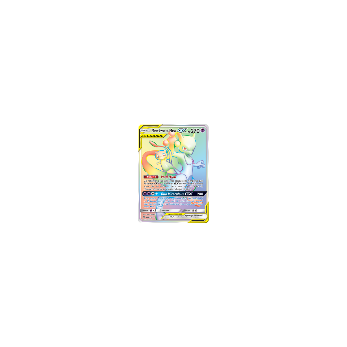 Découvrez Mewtwo et Mew, carte Arc-en-ciel rare de la série Harmonie des Esprits