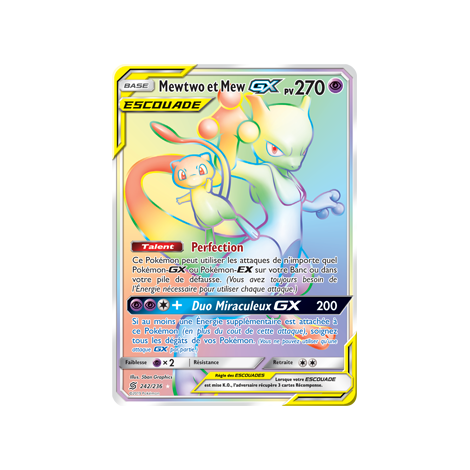 Découvrez Mewtwo et Mew, carte Arc-en-ciel rare de la série Harmonie des Esprits