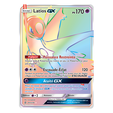 Latios 243/236 : Joyau Arc-en-ciel rare de l'extension Pokémon Harmonie des Esprits