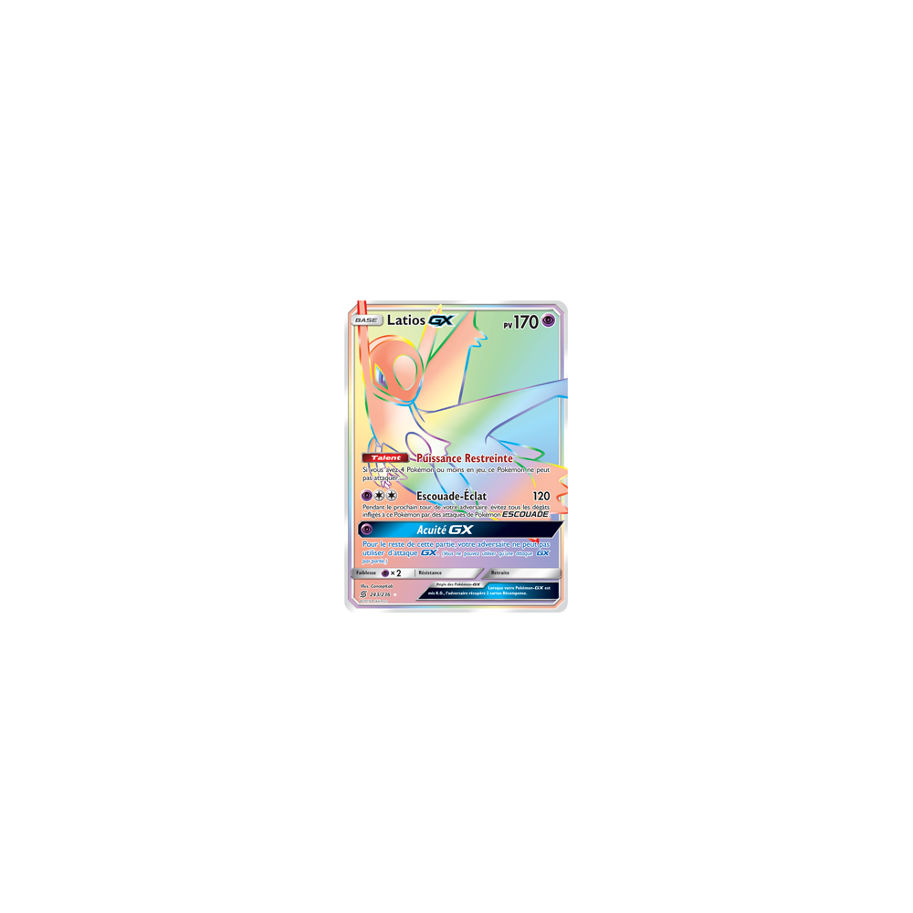 Latios 243/236 : Joyau Arc-en-ciel rare de l'extension Pokémon Harmonie des Esprits