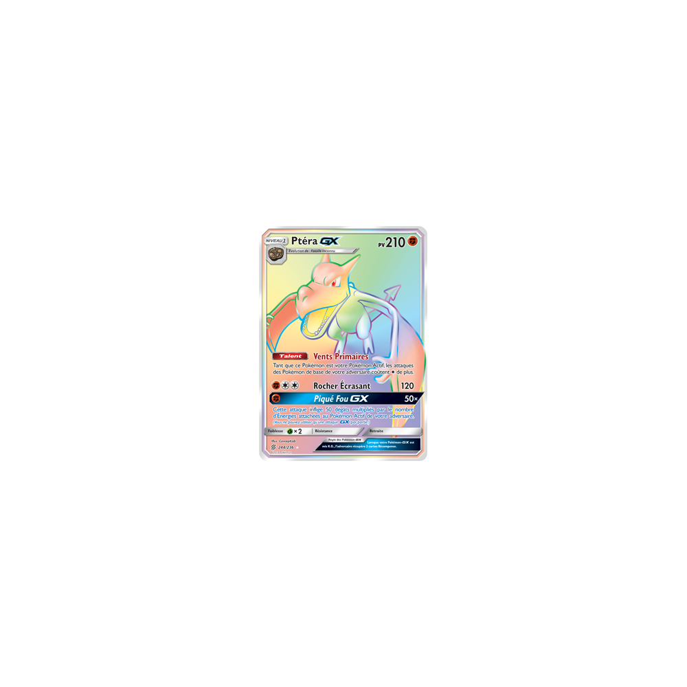 Ptéra 244/236 : Joyau Arc-en-ciel rare de l'extension Pokémon Harmonie des Esprits