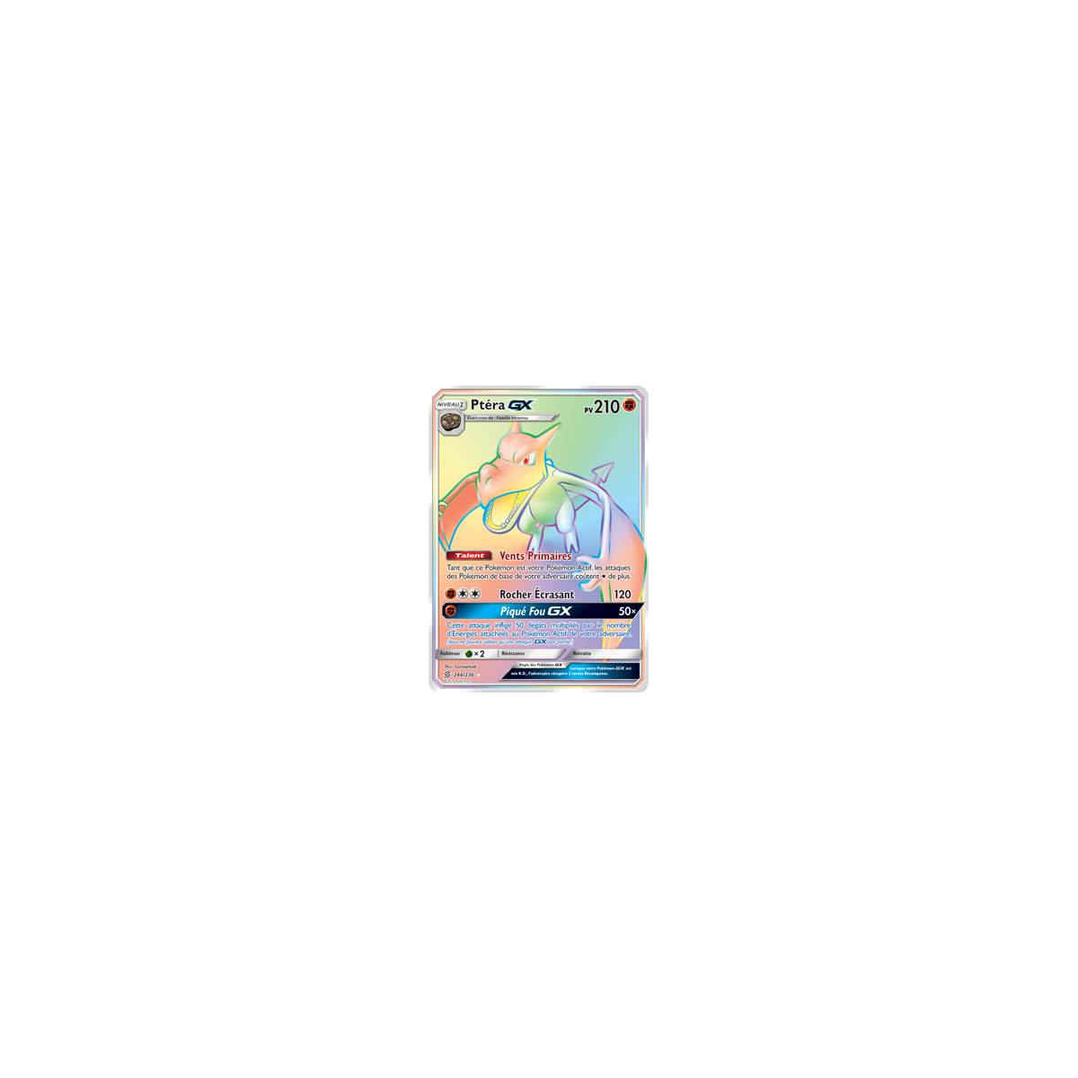 Ptéra 244/236 : Joyau Arc-en-ciel rare de l'extension Pokémon Harmonie des Esprits