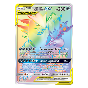 Méga-Ténéfix et Tyranocif 245/236 : Joyau Arc-en-ciel rare de l'extension Pokémon Harmonie des Esprits