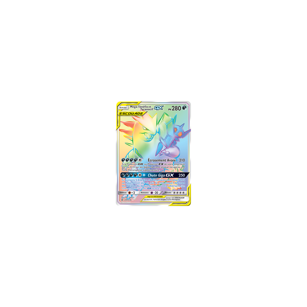 Méga-Ténéfix et Tyranocif 245/236 : Joyau Arc-en-ciel rare de l'extension Pokémon Harmonie des Esprits