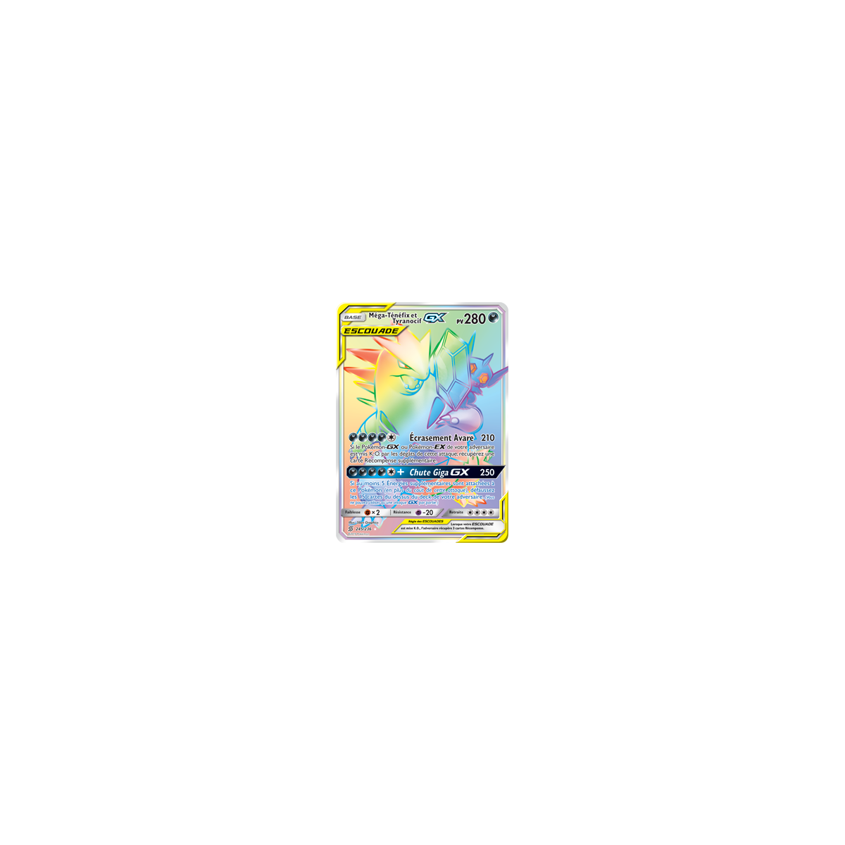 Méga-Ténéfix et Tyranocif 245/236 : Joyau Arc-en-ciel rare de l'extension Pokémon Harmonie des Esprits