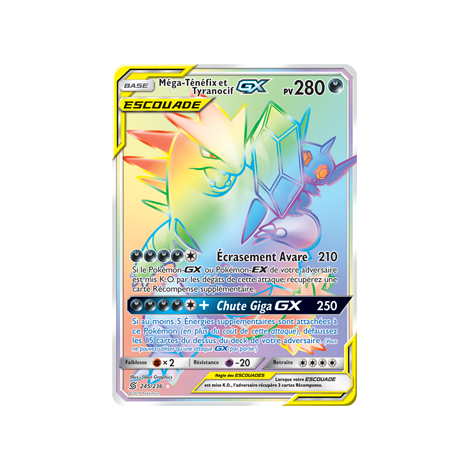 Méga-Ténéfix et Tyranocif 245/236 : Joyau Arc-en-ciel rare de l'extension Pokémon Harmonie des Esprits