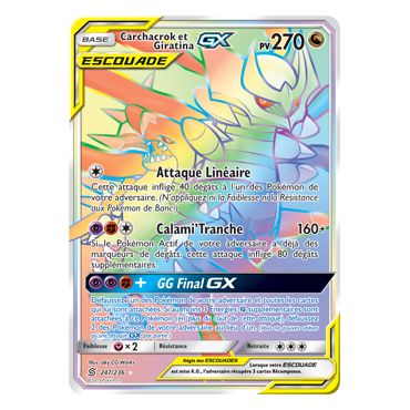 Découvrez Carchacrok et Giratina, carte Arc-en-ciel rare de la série Harmonie des Esprits