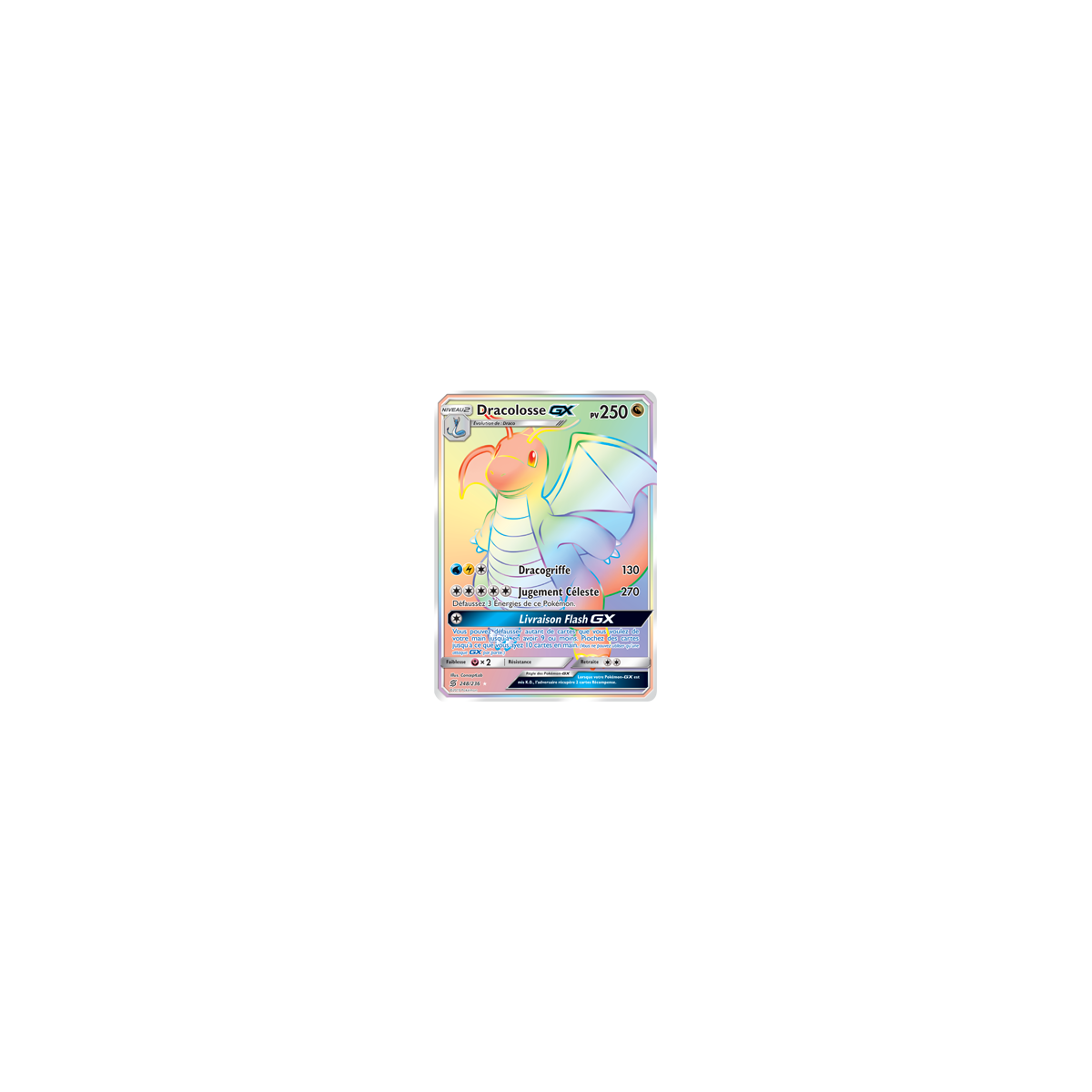 Carte Dracolosse - Arc-en-ciel rare de Pokémon Harmonie des Esprits 248/236