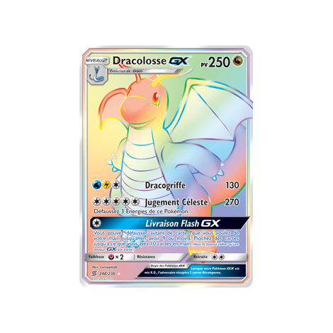 Carte Dracolosse - Arc-en-ciel rare de Pokémon Harmonie des Esprits 248/236