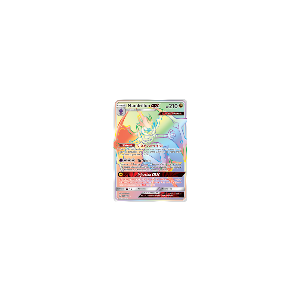 Carte Mandrillon - Arc-en-ciel rare de Pokémon Harmonie des Esprits 249/236
