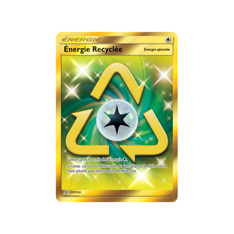 Carte Énergie Recyclée - Holographique rare de Pokémon Harmonie des Esprits 257/236