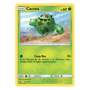 Carte Cacnea - Commune de Pokémon Invasion Carmin 5/111