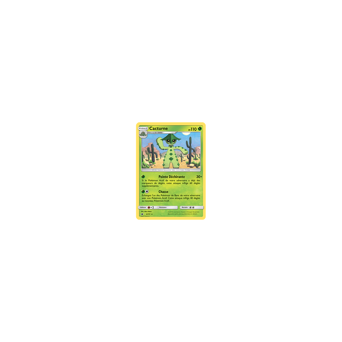 Cacturne 6/111 : Joyau Rare de l'extension Pokémon Invasion Carmin