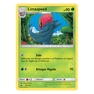 Carte Limaspeed - Peu commune de Pokémon Invasion Carmin 9/111