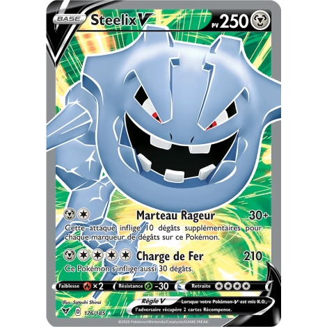 Carte Steelix - Ultra rare de Pokémon Épée et Bouclier Voltage Éclatant 176/185