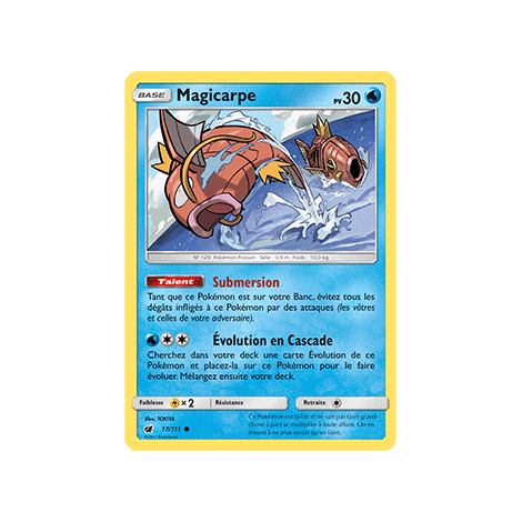 Magicarpe 17/111 : Joyau Commune de l'extension Pokémon Invasion Carmin